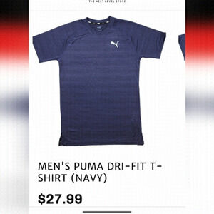 Puma dri-fit- t shirt| Mens Size S| Blue|regular fit